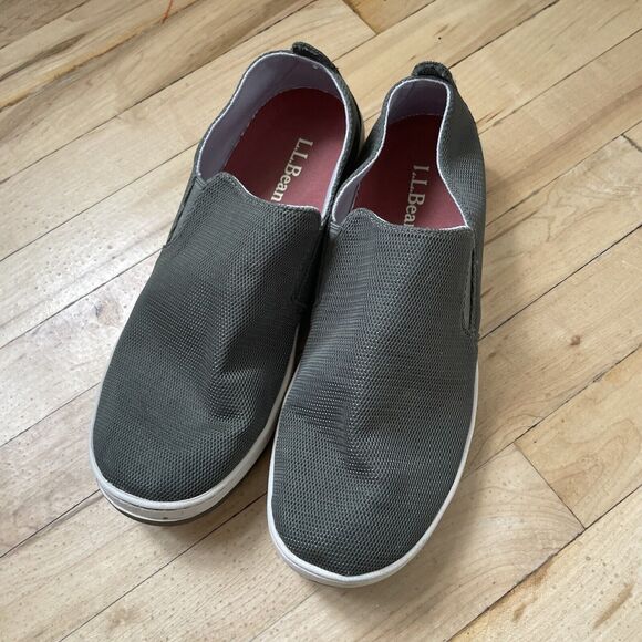 LL Bean Mens Size 9.5 Campside Slip On Comfort Loafers Sneakers - Moss Green - Picture 1 of 10